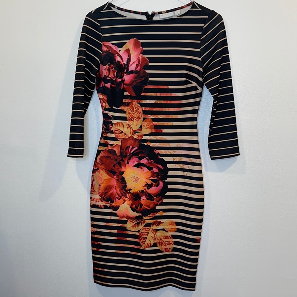 New York & Co | midi striped floral dress